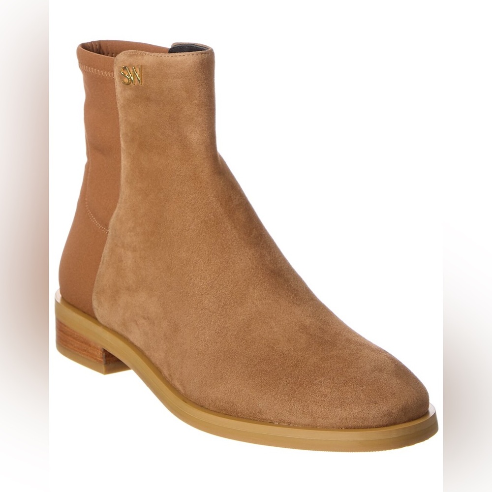 Stuart Weitzman 9B KYE CITY bootie…Suede Ankle Boots with almond toe.